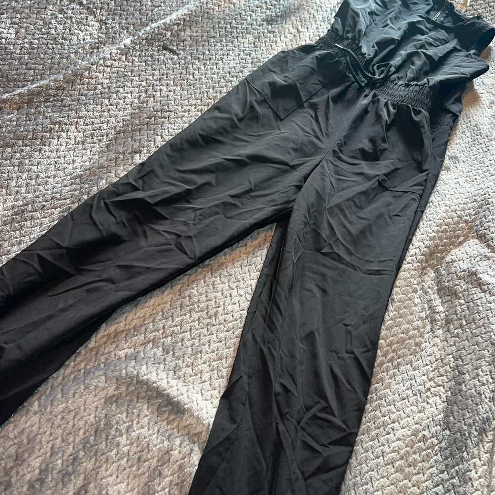 Justice Black Girls' Sleeveless Jumpsuit with Zip Back